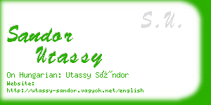 sandor utassy business card